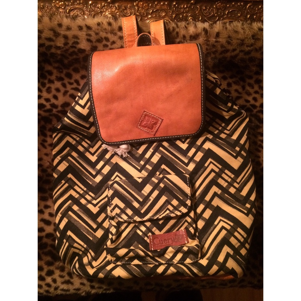 Cuery Leather & Canvas Backpack - Picture 4 of 7